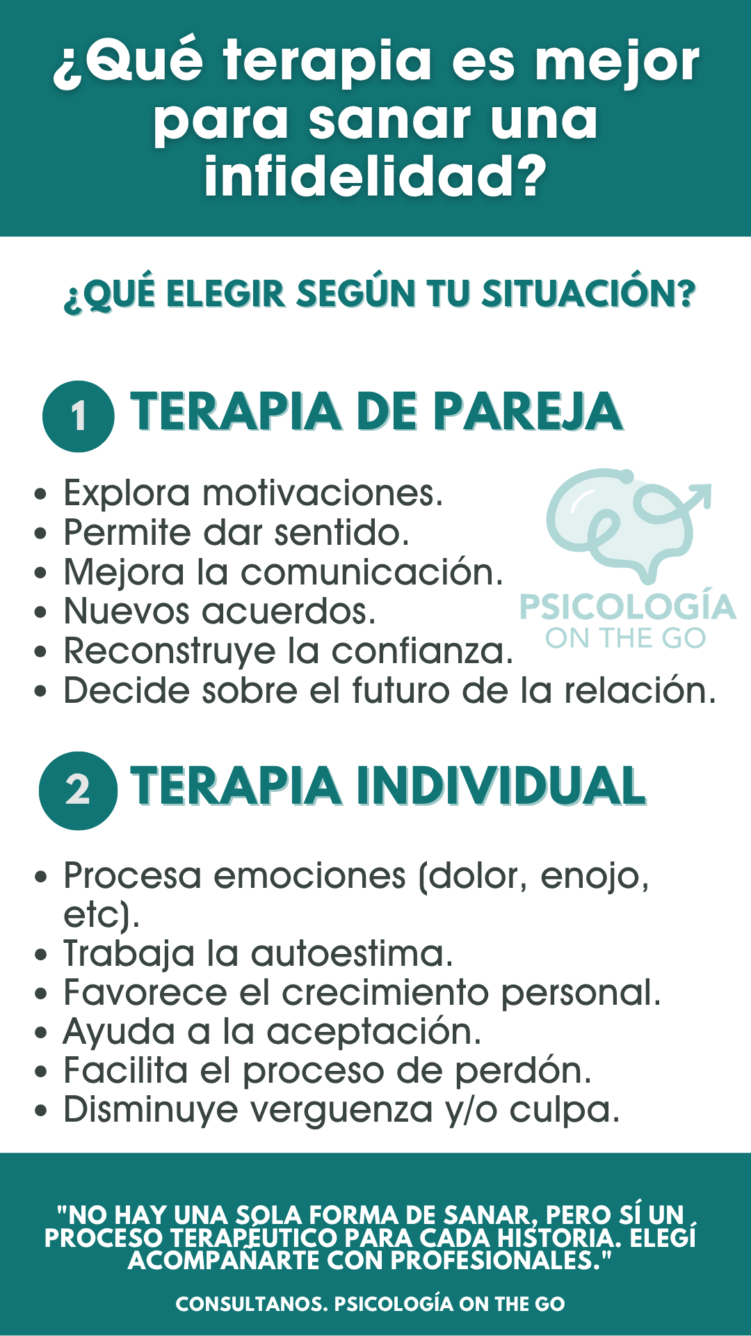 la mejor terapia para sanar una infidelidad de pareja