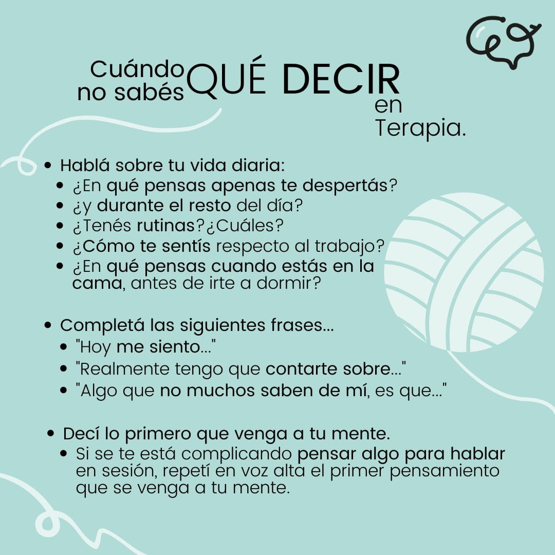 de que hablar en terapia