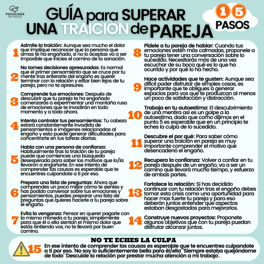 superar una traicion de tu pareja