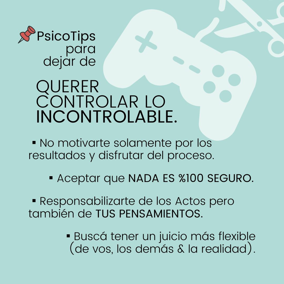 Miedo a No Tener Todo Bajo Control